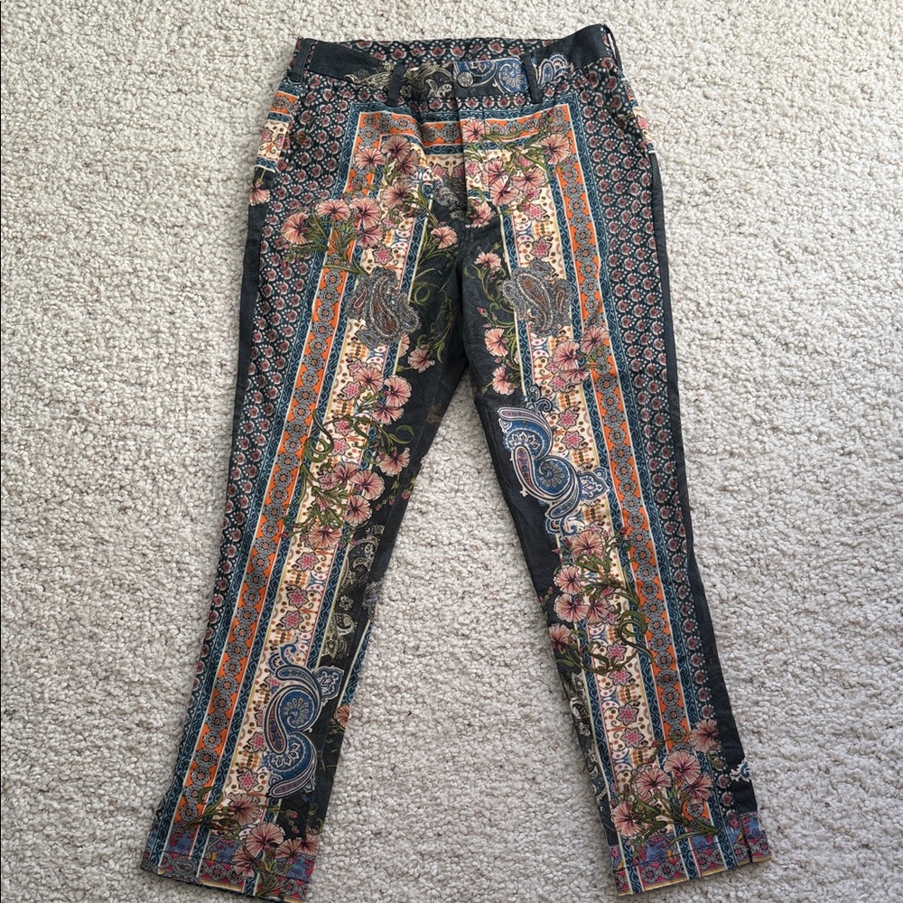 Johnny Was Multicolor Straight Leg Jeans